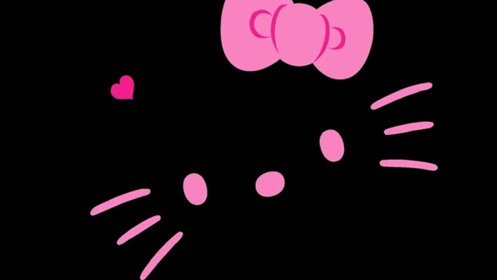 Hello Kitty minimalista negra y linda Fondos de pantalla