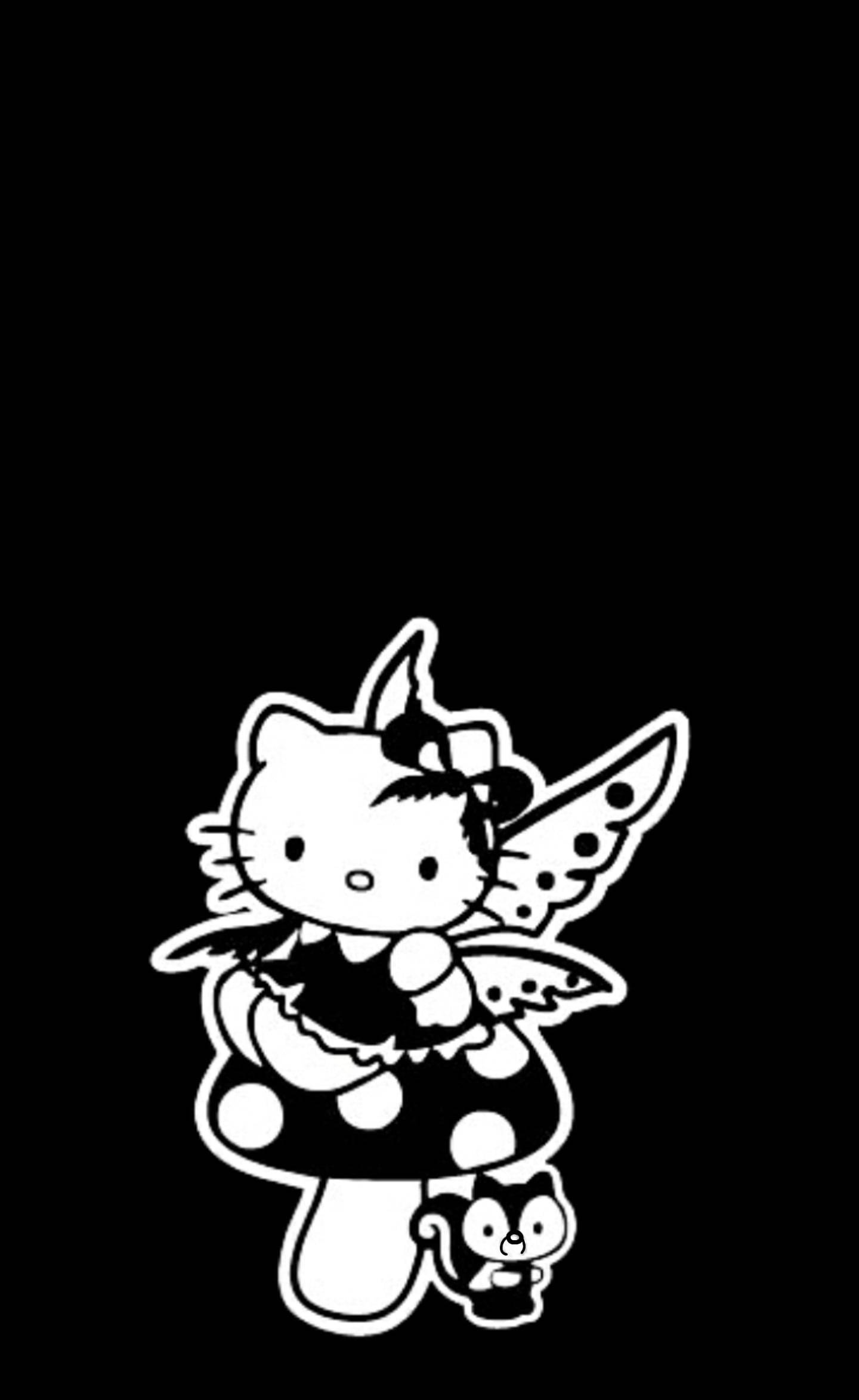 Hello Kitty negra con disfraz de hada Fondos de pantalla