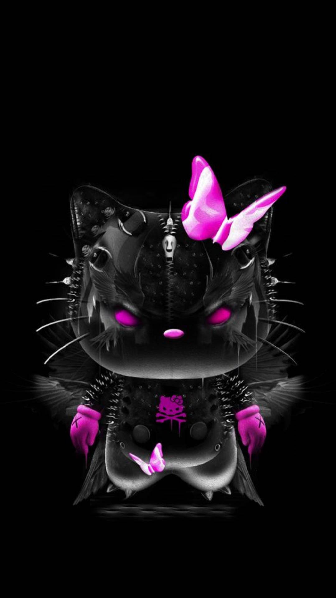 Hello Kitty negra con disfraz oscuro Fondos de pantalla