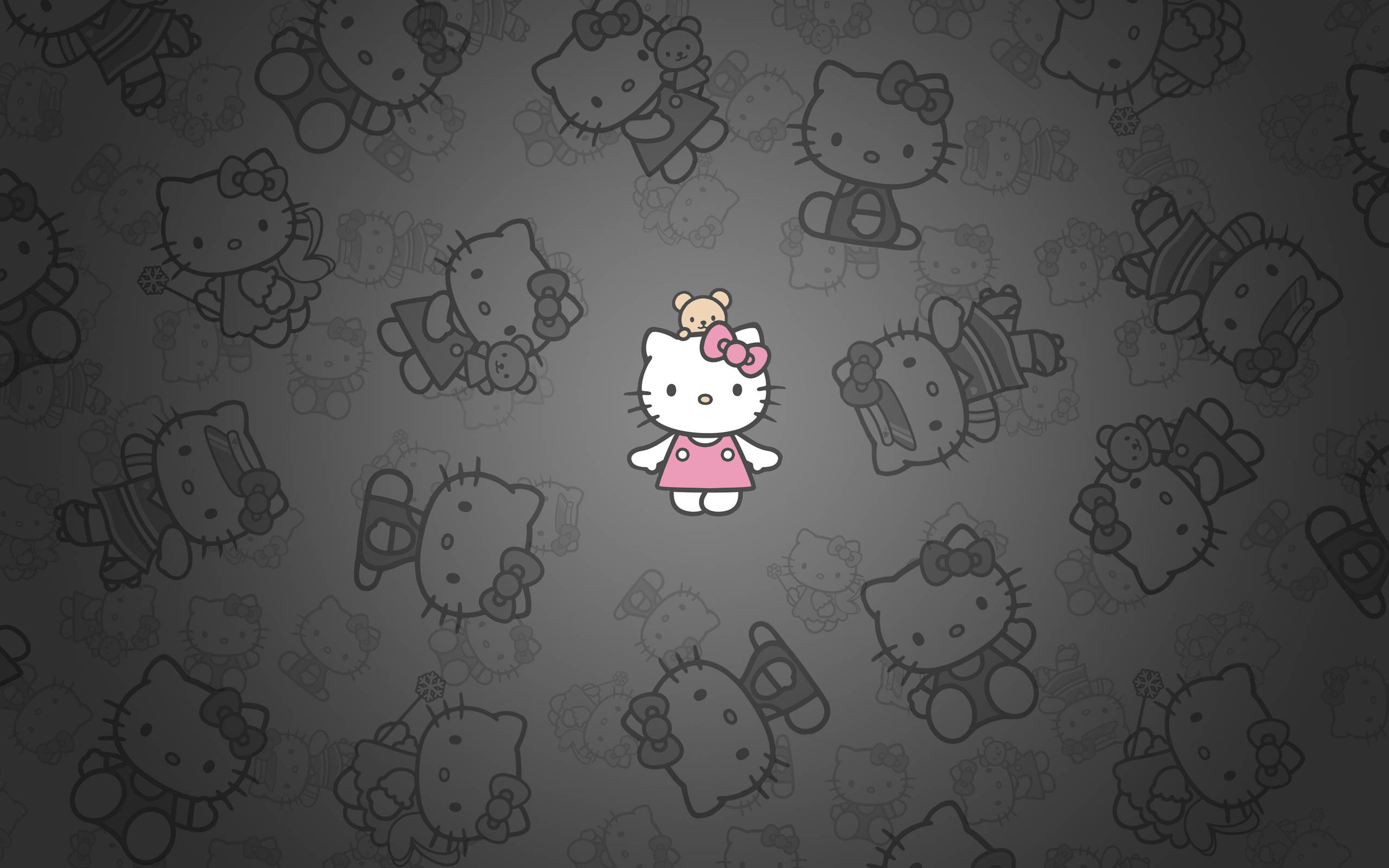 Hello Kitty negra con Tiny Chum Fondos de pantalla