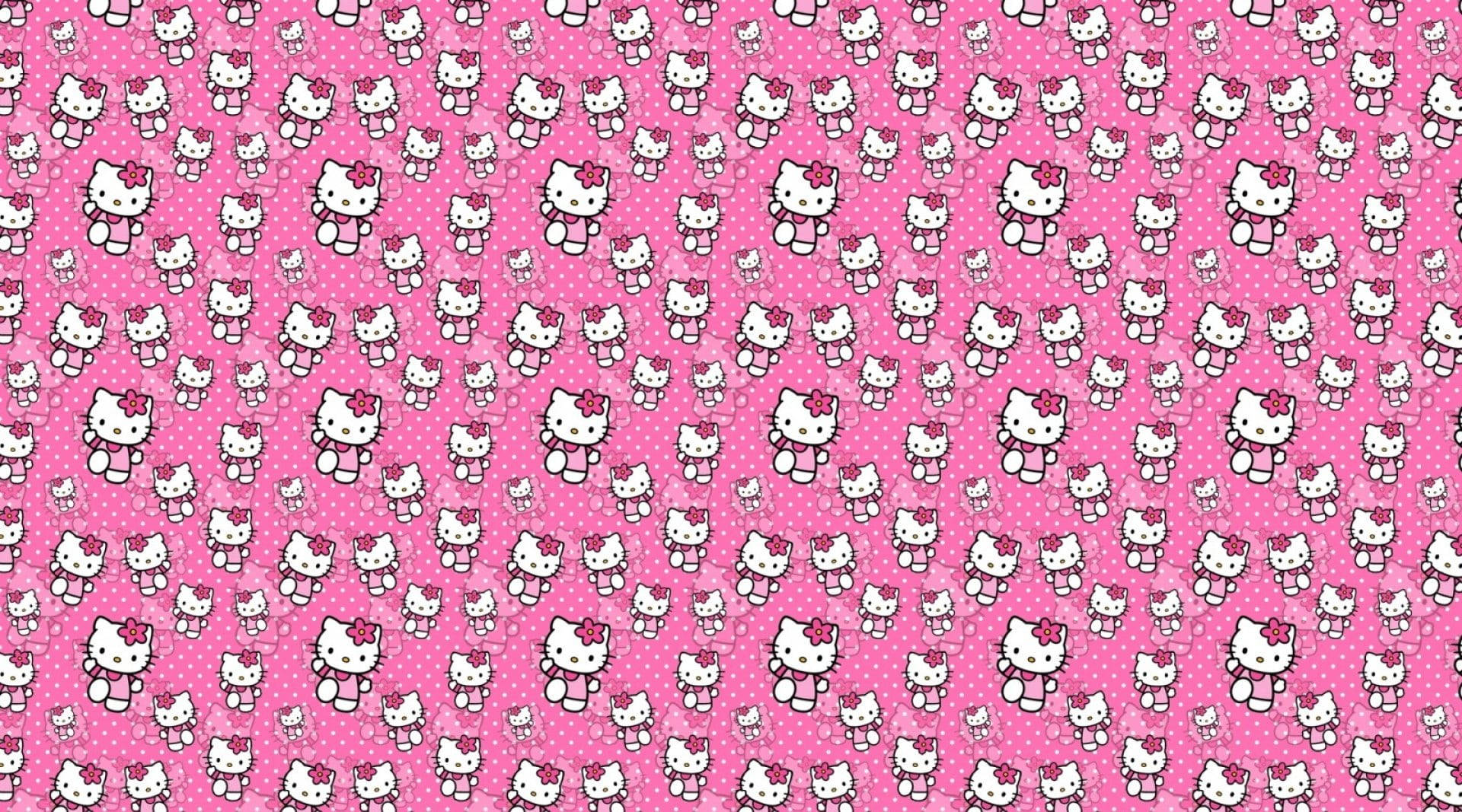 Hello Kitty Rosa Caminando con Gráficos Cargados