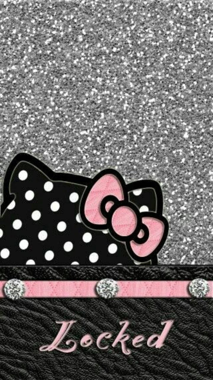 Hello Kitty Rosa y Negro Fondos de pantalla