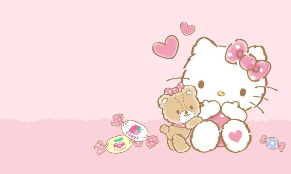 Hello Kitty Soplando un Beso Estética Fondos de pantalla