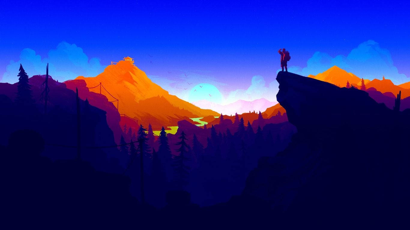 Henry Contempla la Magnífica Vista desde las Montañas en 'Firewatch' Fondos de pantalla