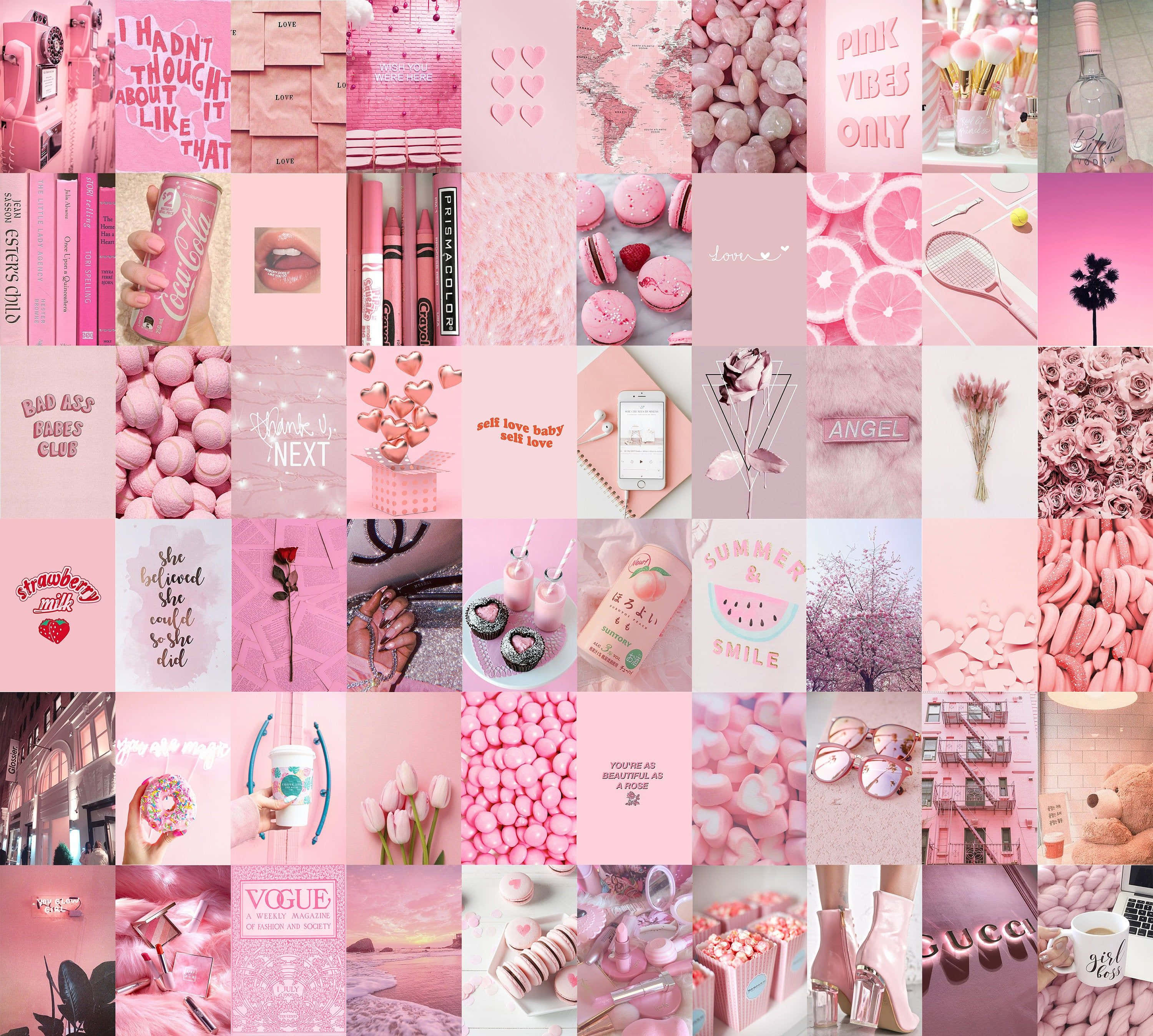 Hermosa exhibición estética en rosa claro de flores y pétalos flotantes Fondos de pantalla
