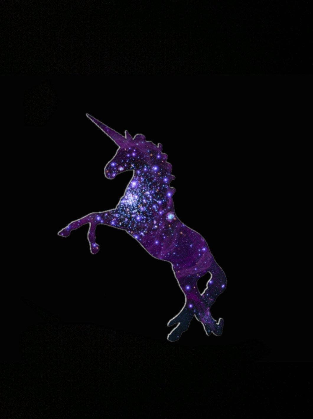 Hermosa ilustración de silueta de unicornio galáctico Fondos de pantalla