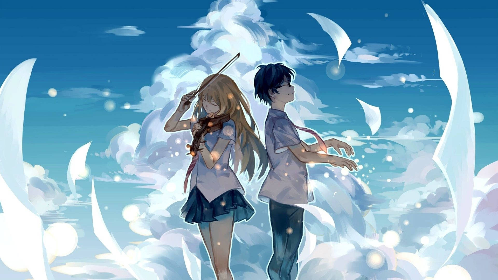 Hermoso anime Your Lie In April Fondos de pantalla