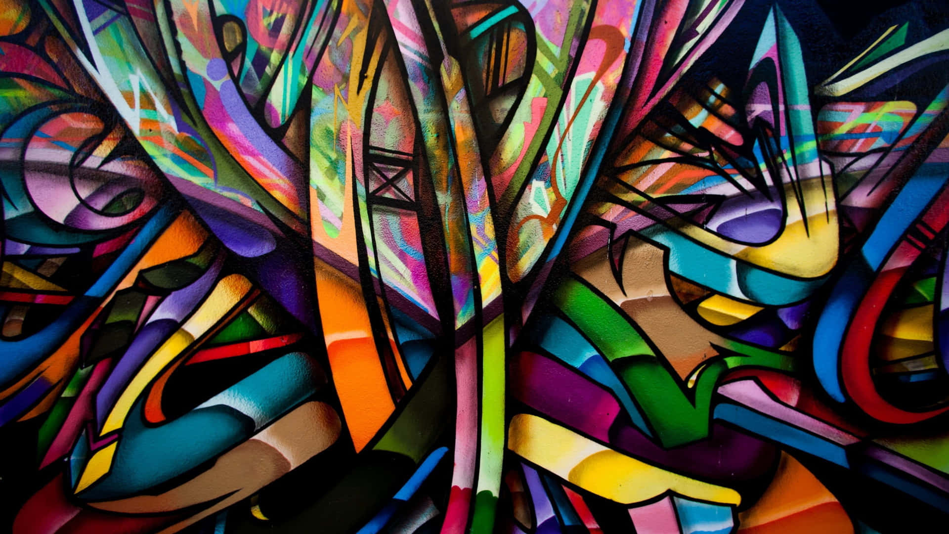 Hermoso Arte Abstracto de Graffiti en Pared Fondos de pantalla