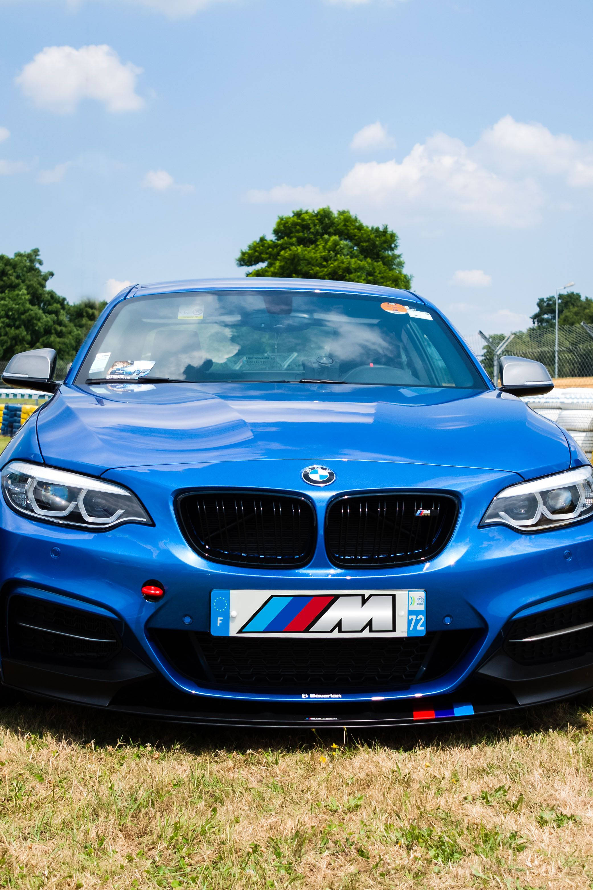 Hermoso BMW Azul en una Pista de Carreras Fondos de pantalla