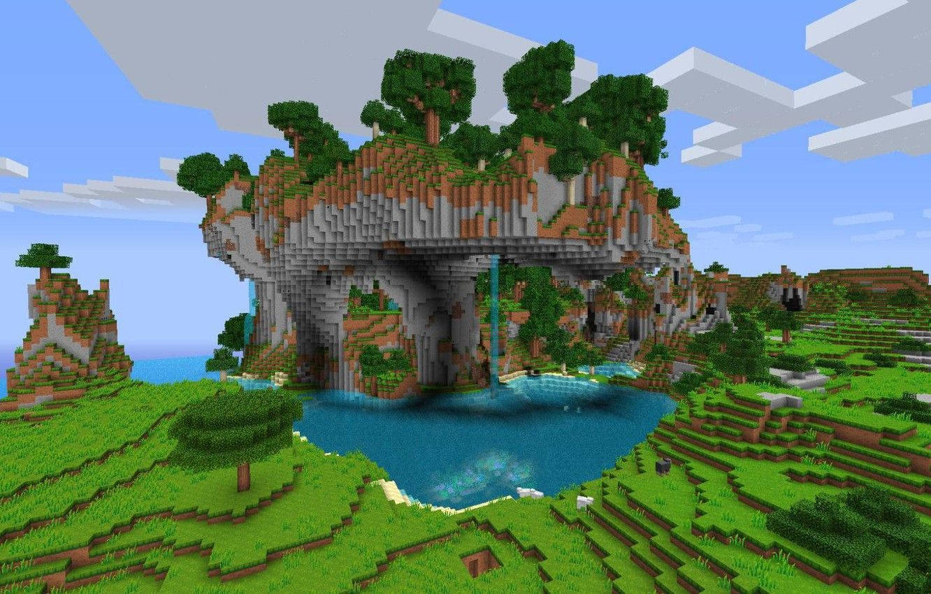 Hermoso Bosque Elevado de Minecraft Fondos de pantalla