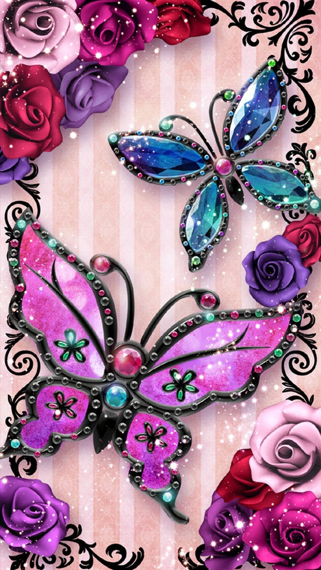 Hermoso fondo de pantalla de mariposa para pantalla de bloqueo de iPhone Fondos de pantalla
