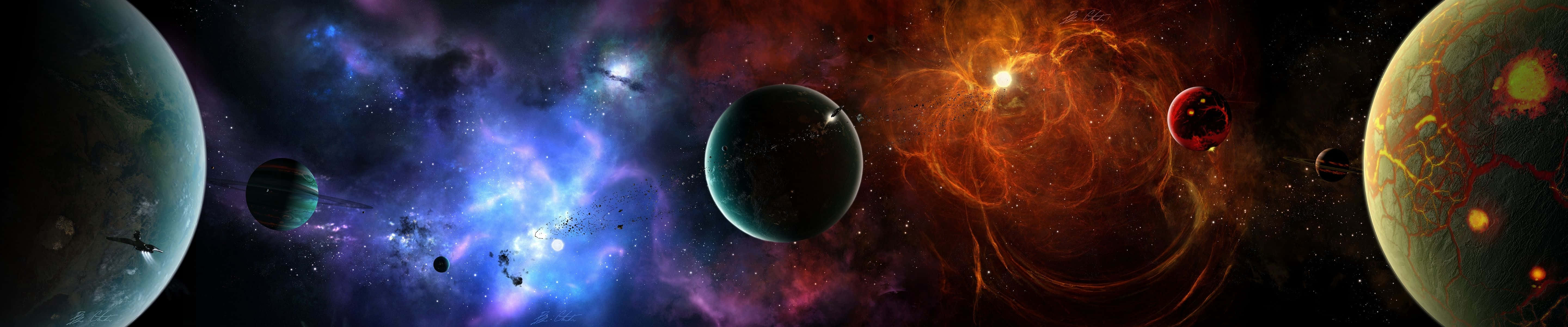Hermoso Fondo Panorámico Espacial para Monitor Pixel 3 Fondos de pantalla