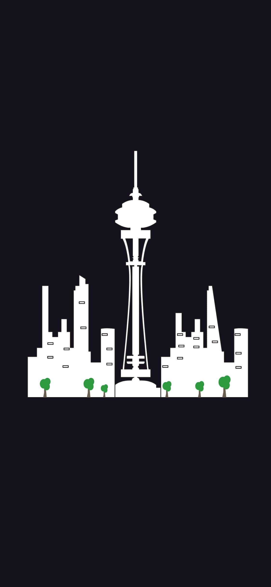 Hermoso horizonte de Seattle, Washington, visto a través del lente de un iPhone X Fondos de pantalla