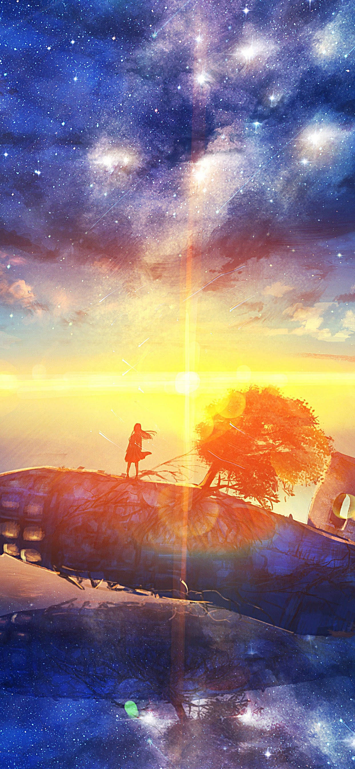 Hermoso paisaje anime capturado con nitidez cristalina Fondos de pantalla