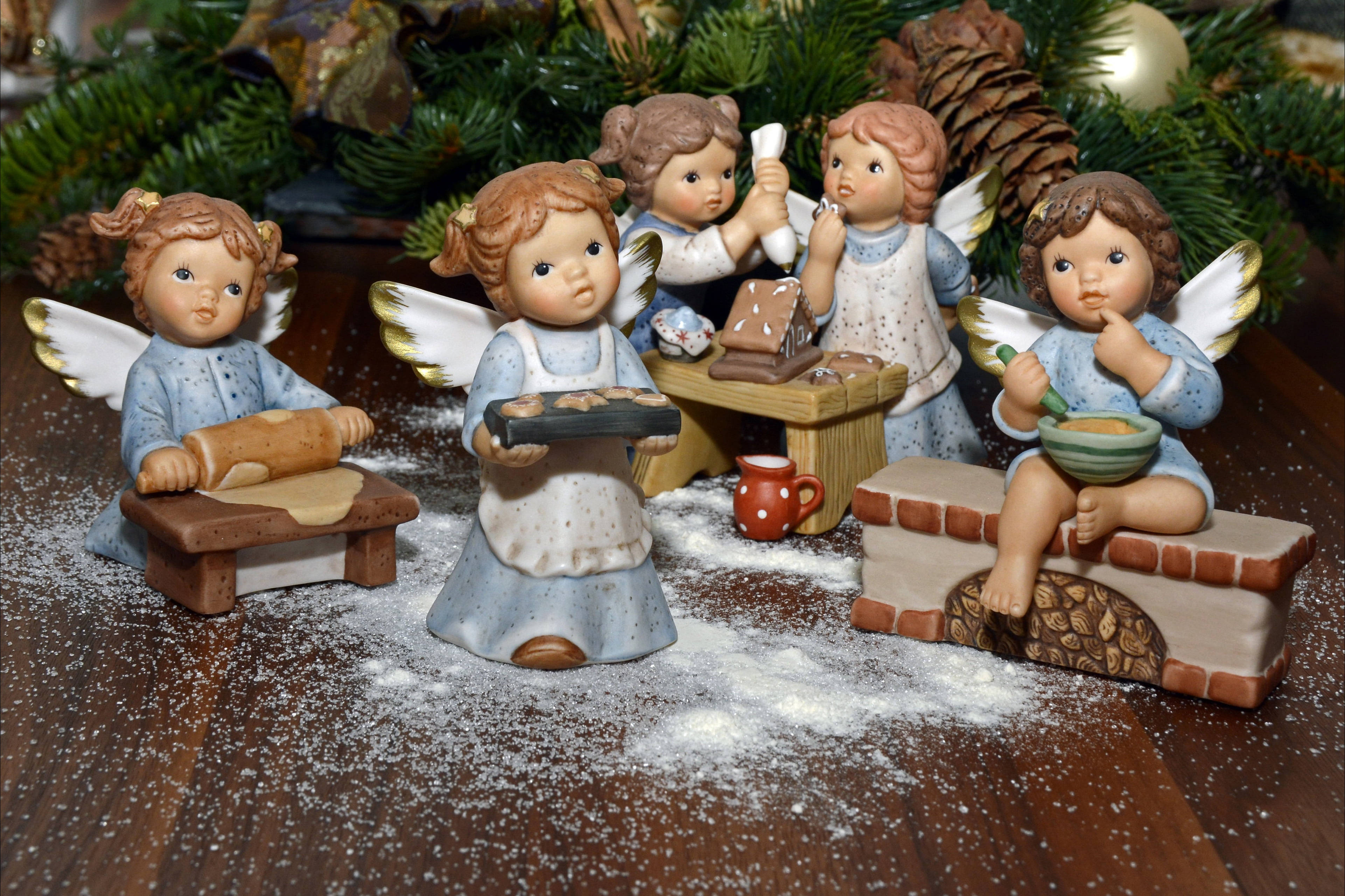 Hermosos Ángeles Navideños Horneados Fondos de pantalla