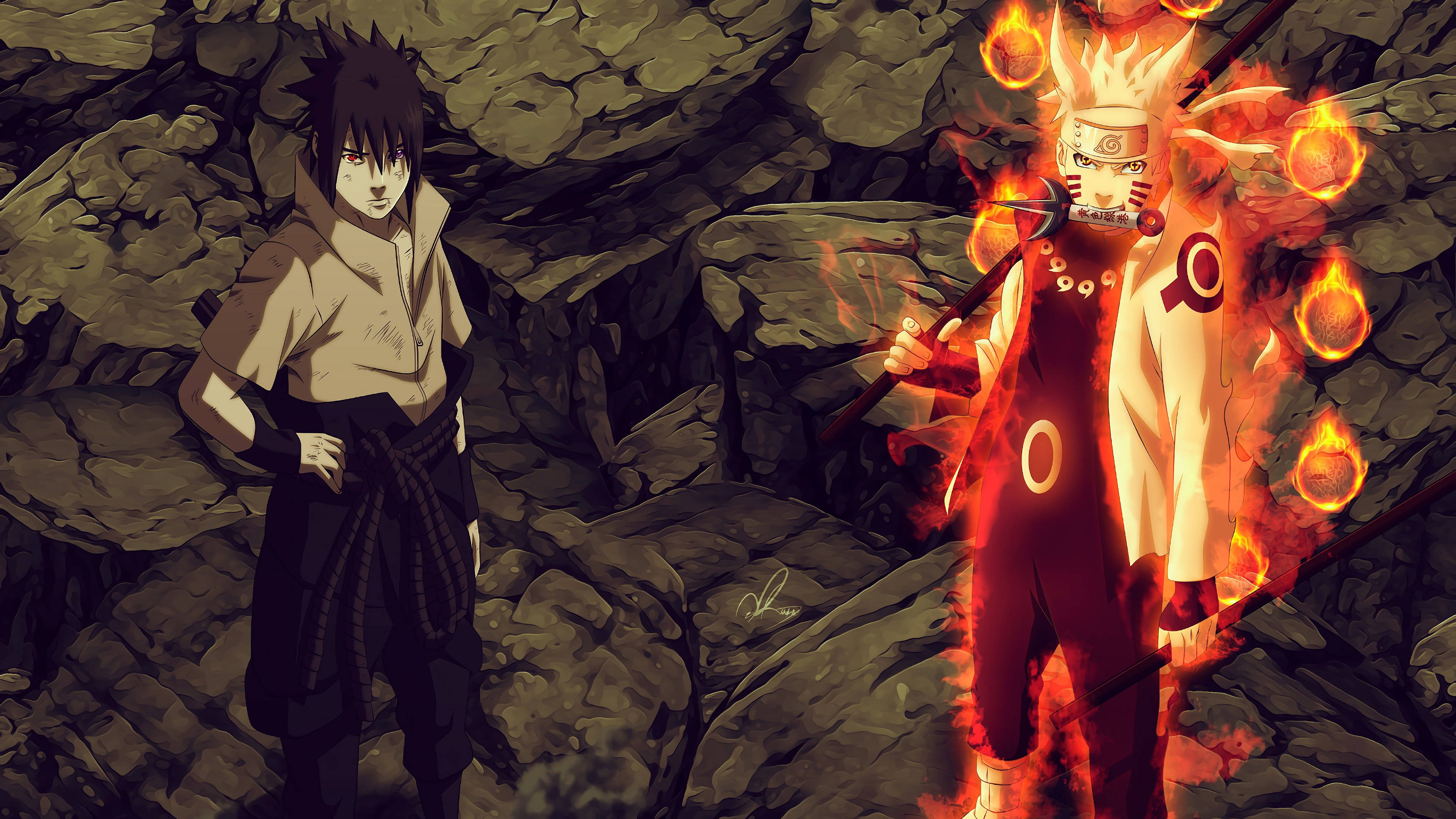 Héroes Ninja de la Guerra: Naruto y Sasuke Fondos de pantalla