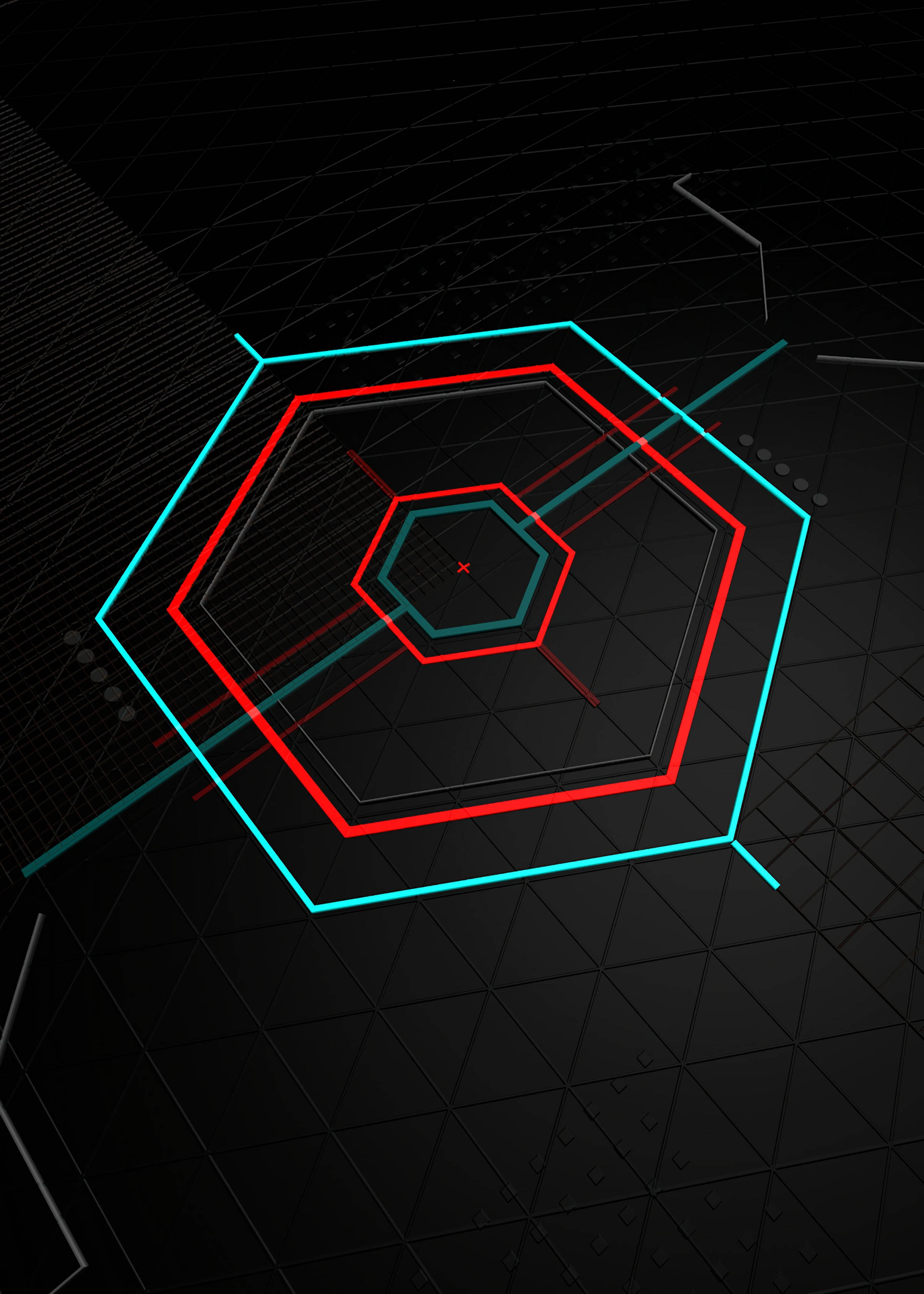 Hexágono Láser Neón Fondos de pantalla