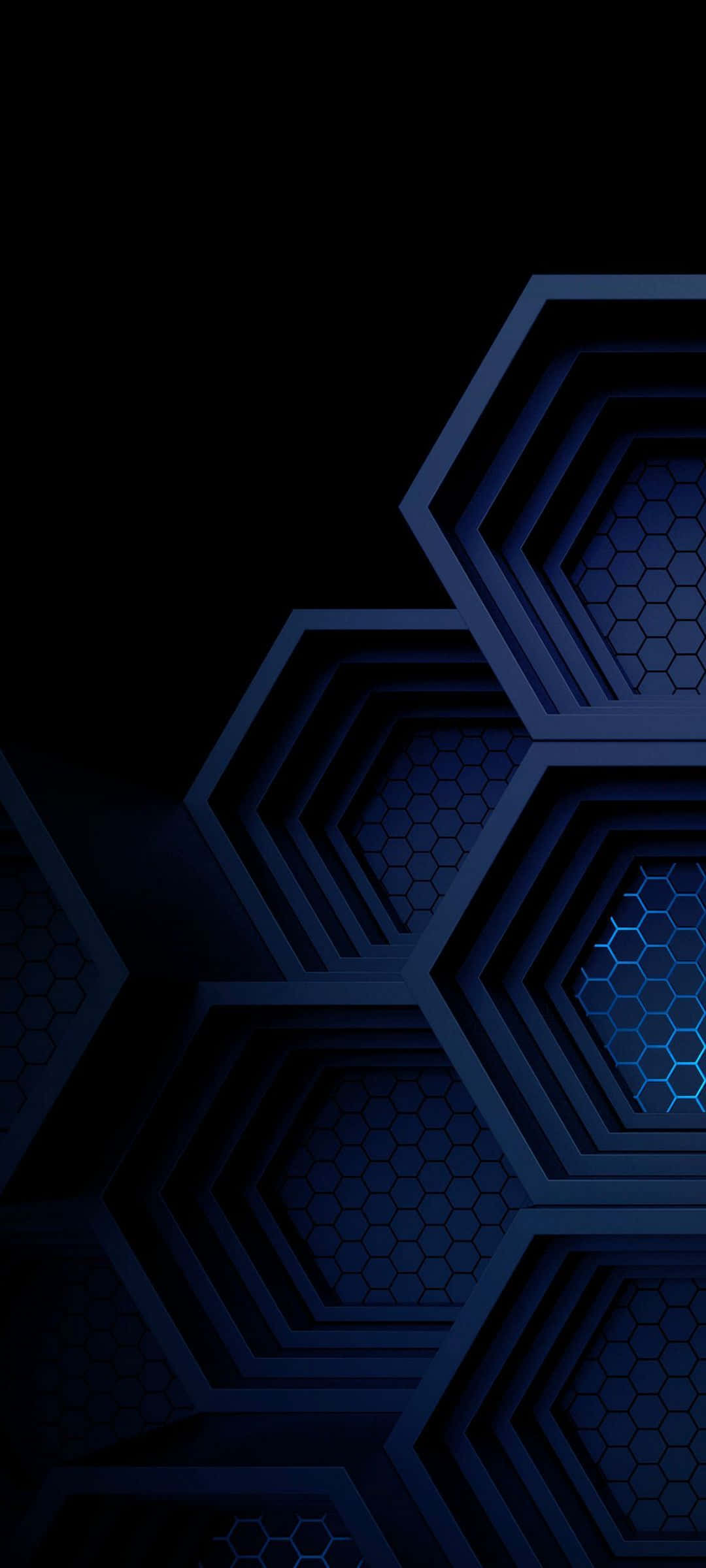 Hexágonos Azules AMOLED Fondos de pantalla