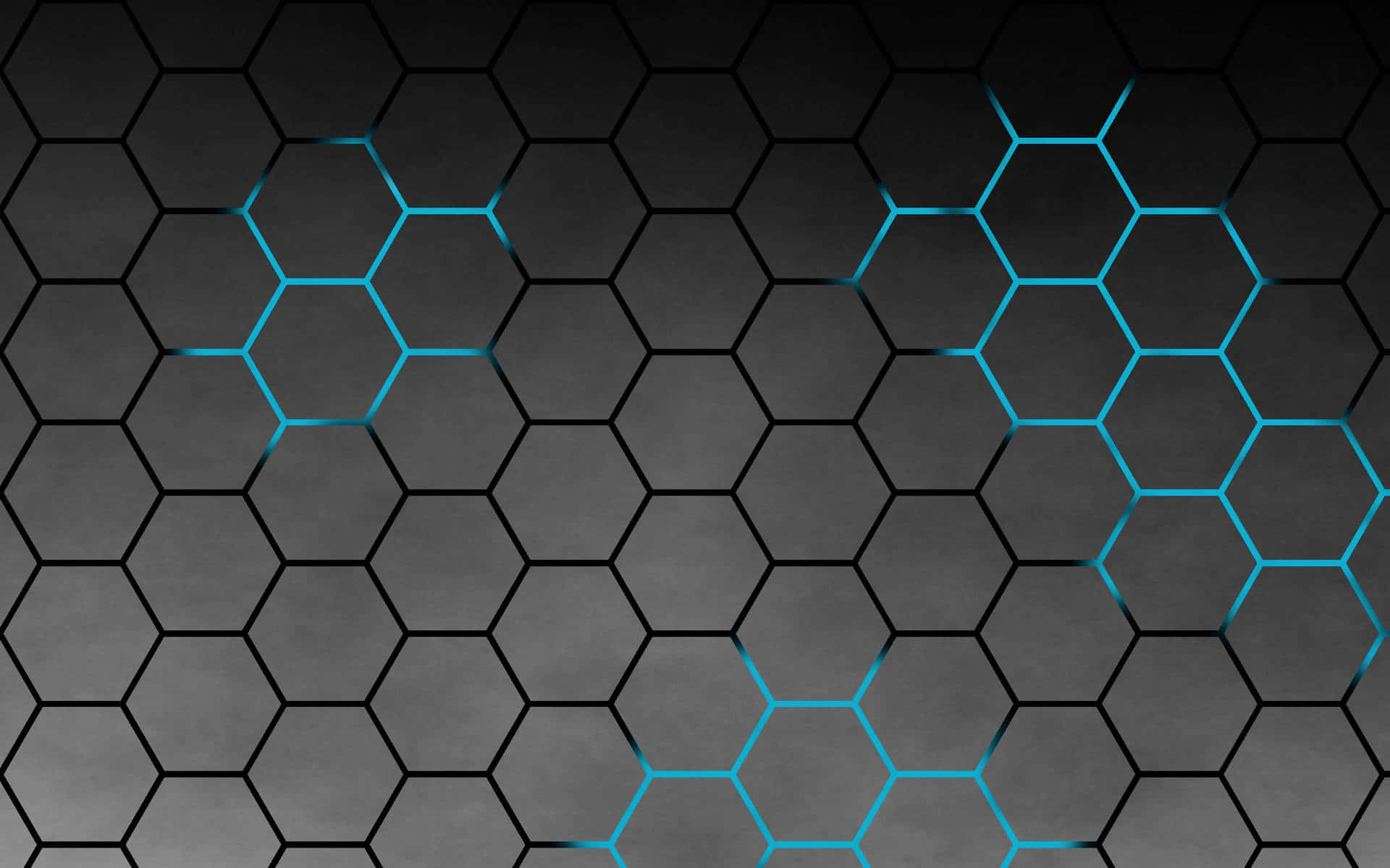 Hexágonos gris frío y azul neón Fondos de pantalla