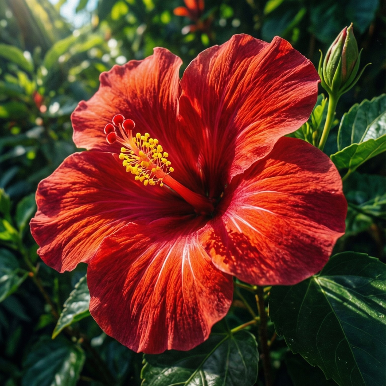 Hibisco Rojo Tropical Fondos de pantalla