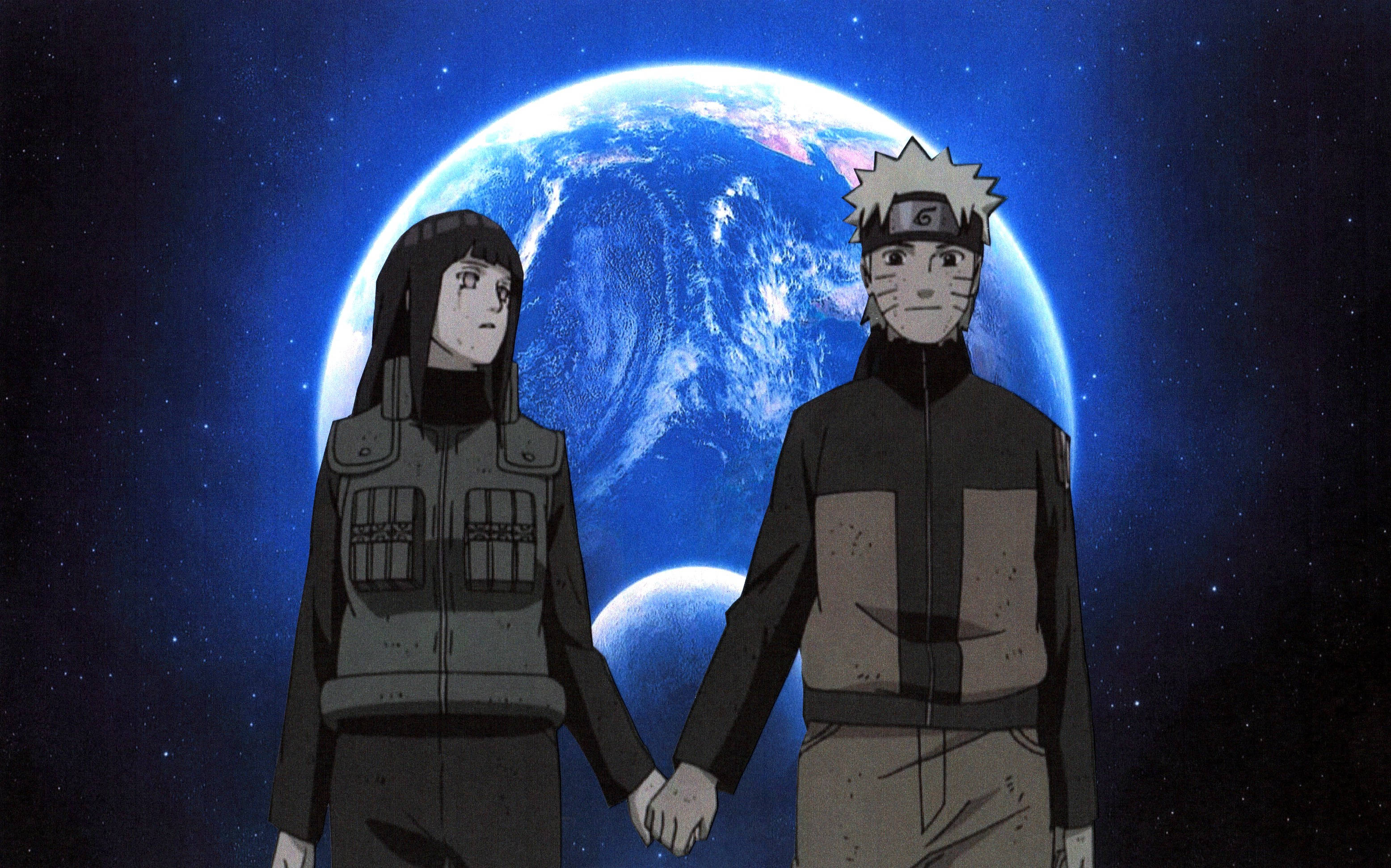 Hinata tomando de la mano a Naruto iPad Fondos de pantalla