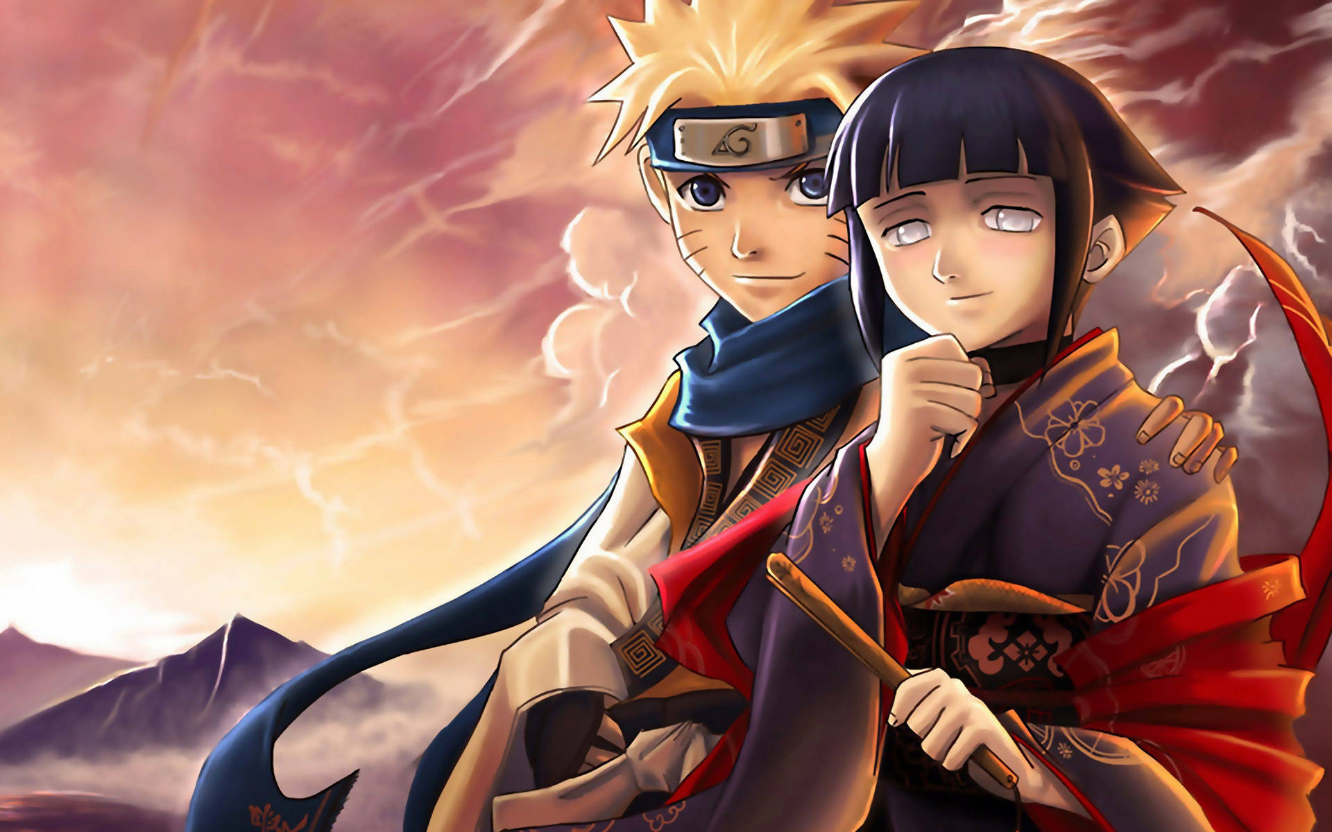 Fondo de pantalla 4K de Hinata y Naruto