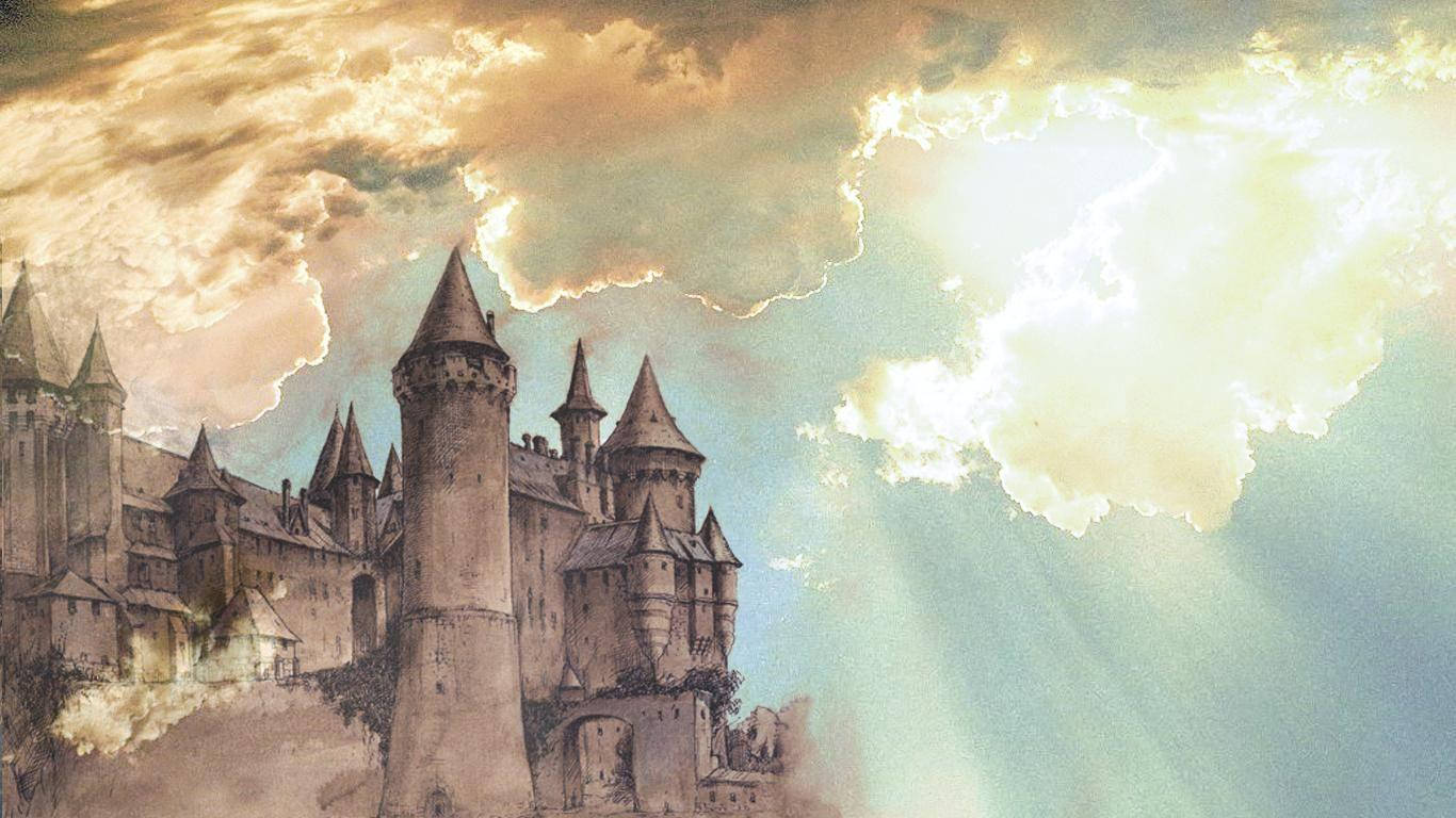 Hogwarts con rayos de sol estética HP Fondos de pantalla