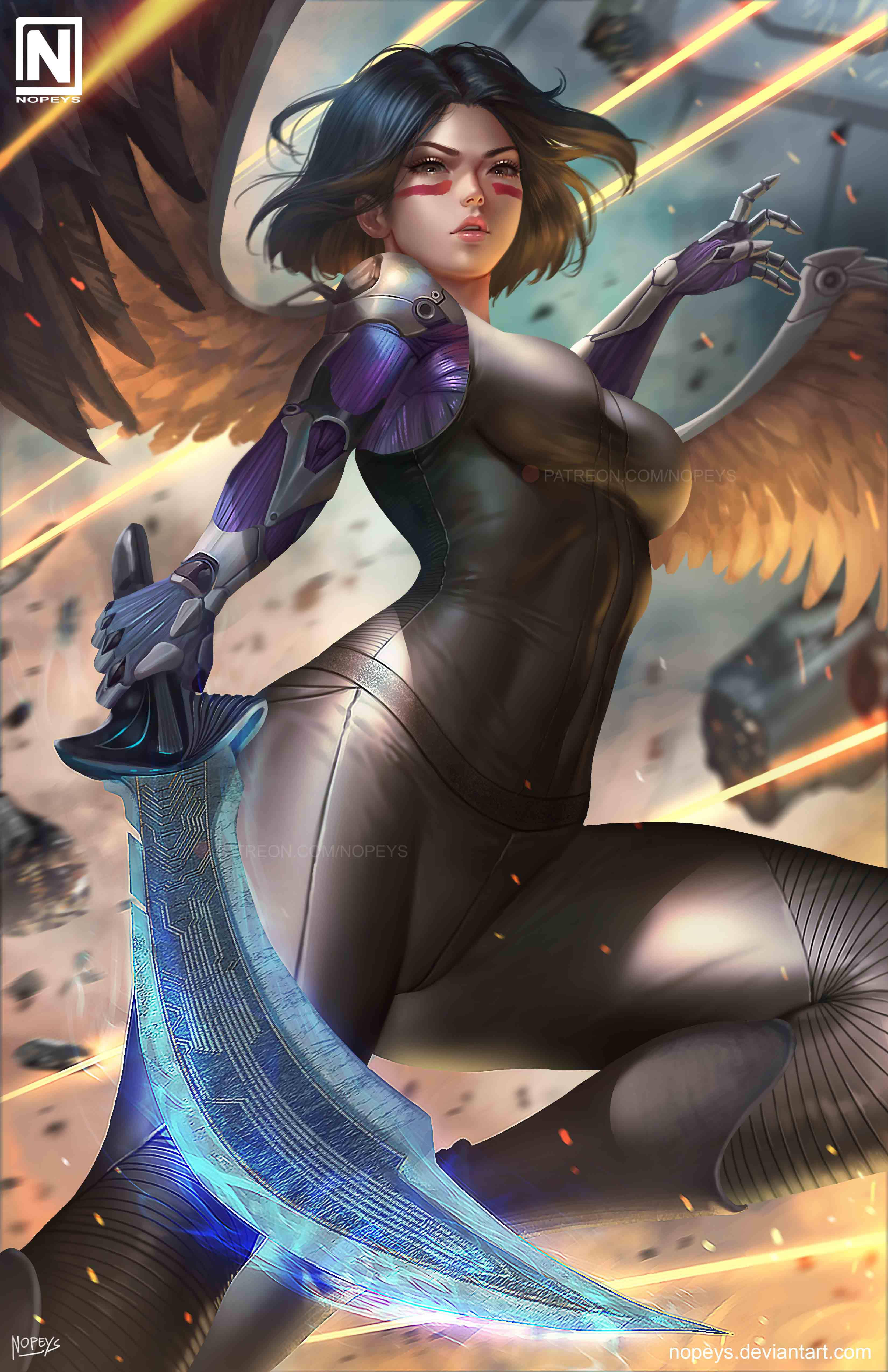 Hoja de Damasco Alita: Ángel de Batalla Fondos de pantalla