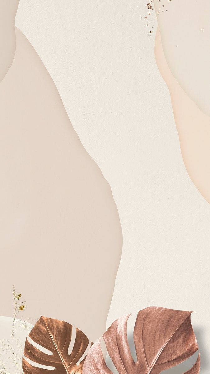 Hoja Marrón Neutral para iPhone Fondos de pantalla