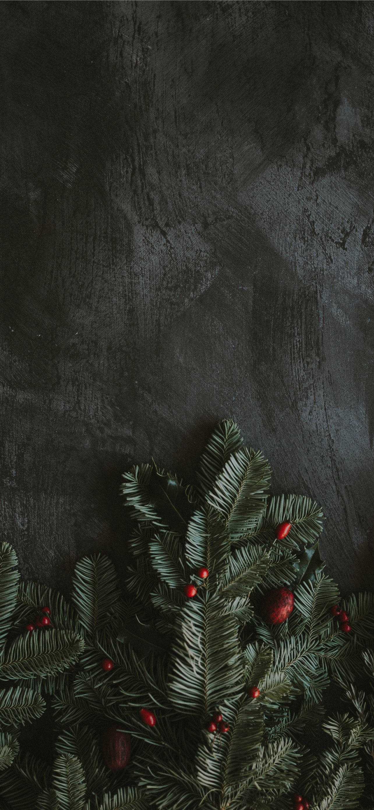 Hojas de Pino Navidad iPhone Fondos de pantalla