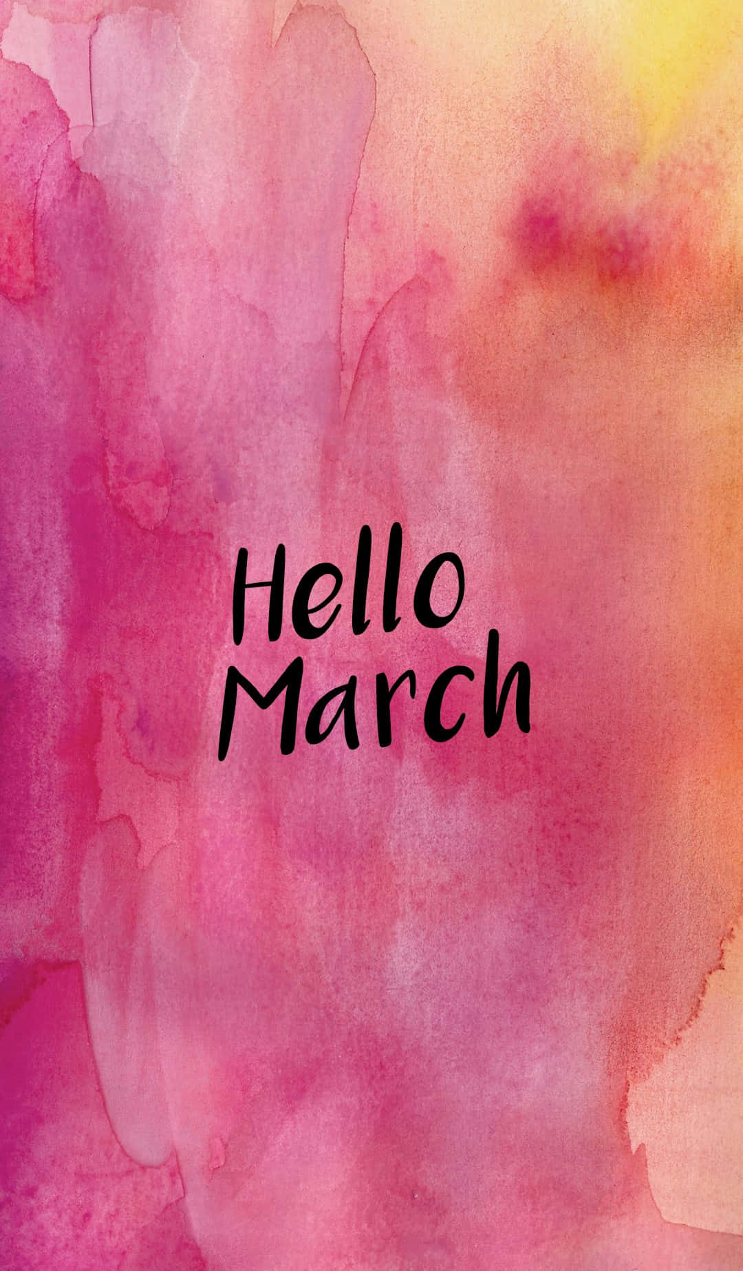 Hola Marzo Degradado Rojo y Amarillo Fondos de pantalla
