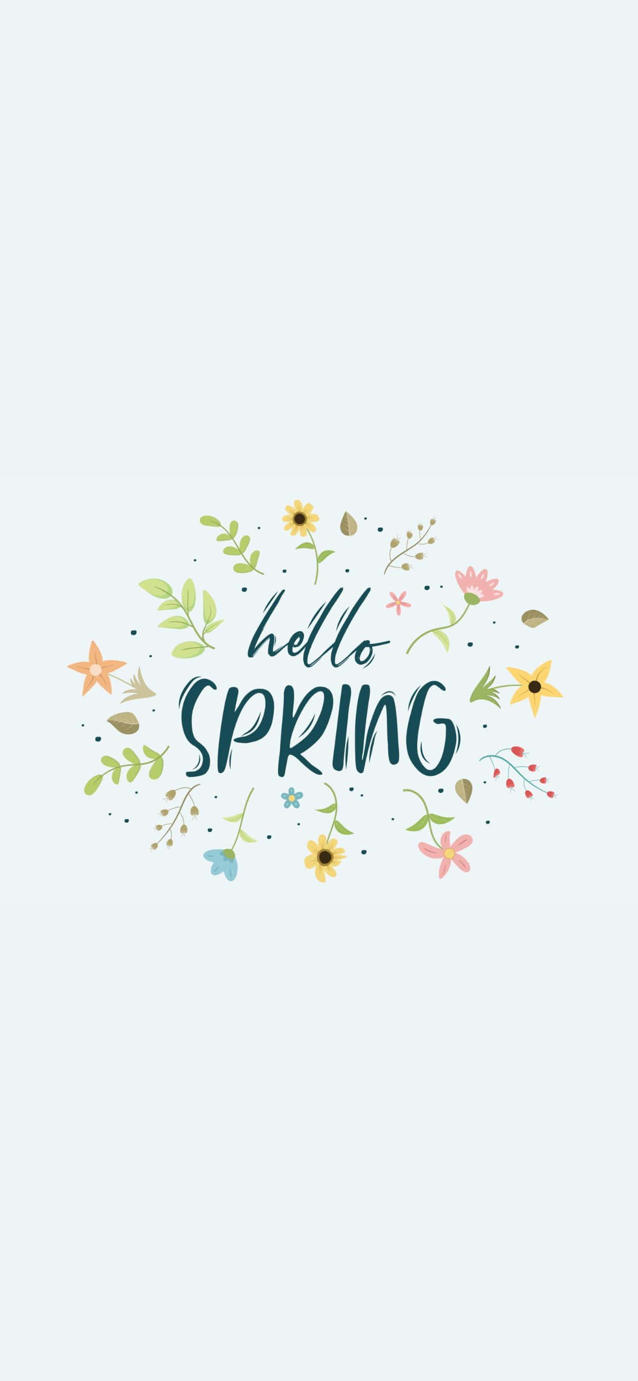 hola primavera letras escritas a mano Fondos de pantalla