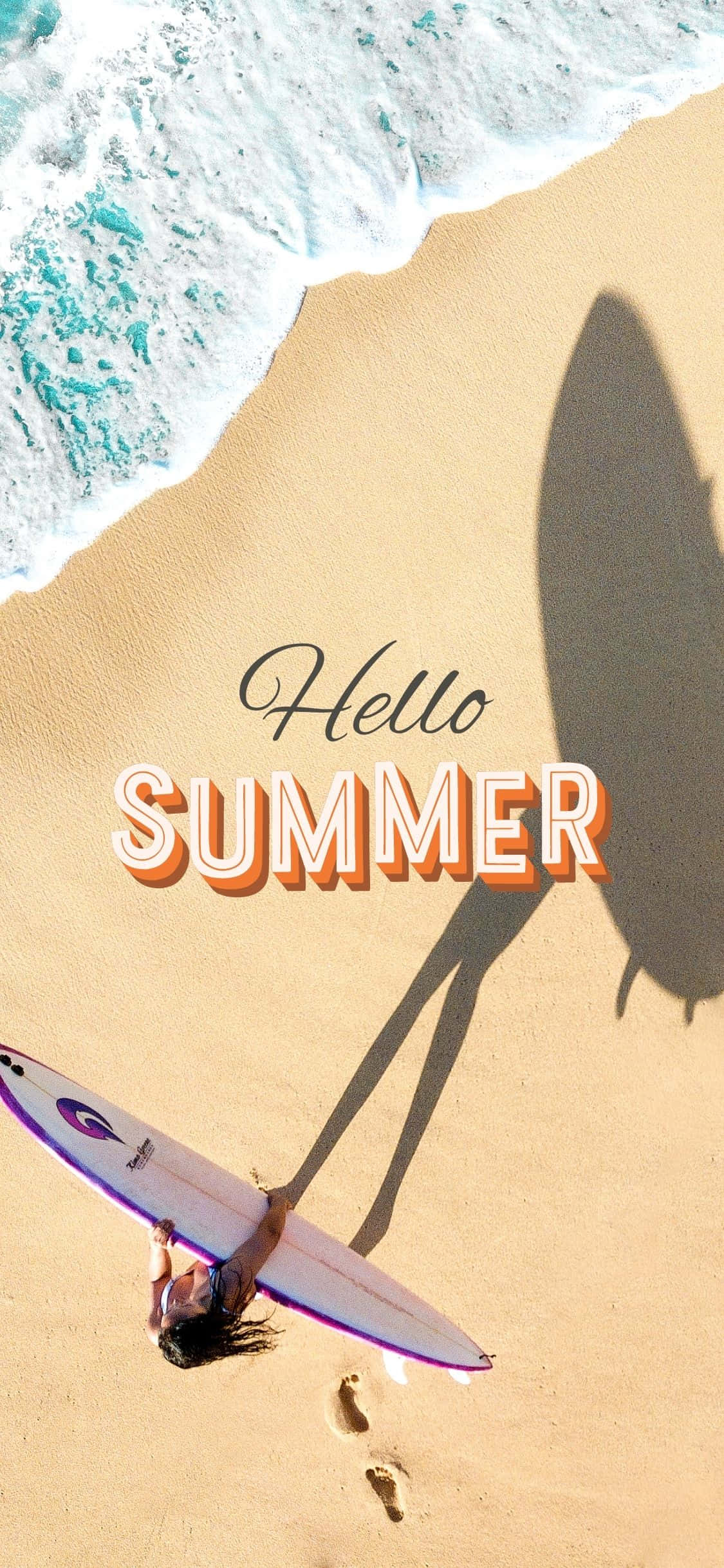 Hola Verano Fondo de Verano iPhone X Fondos de pantalla
