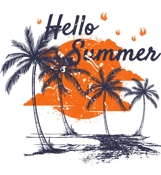 Hola Verano Gráfico Tropical Fondos de pantalla