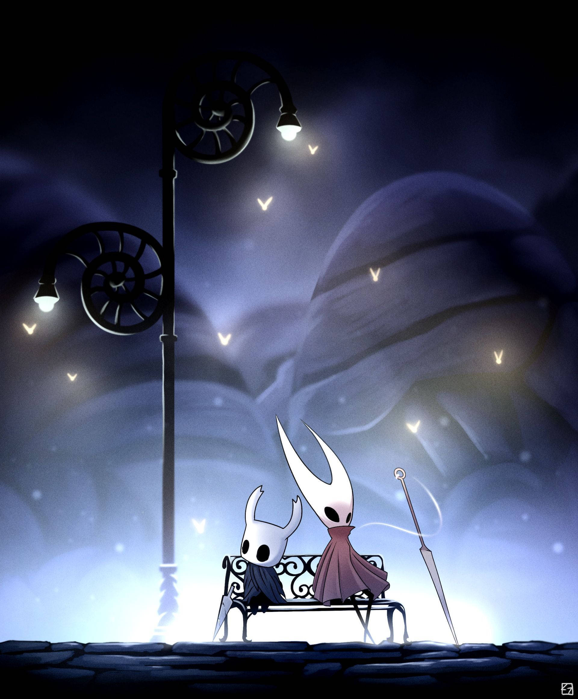 Hollow Knight y Hornet enfrentan valientemente los peligros de Hallownest Fondos de pantalla