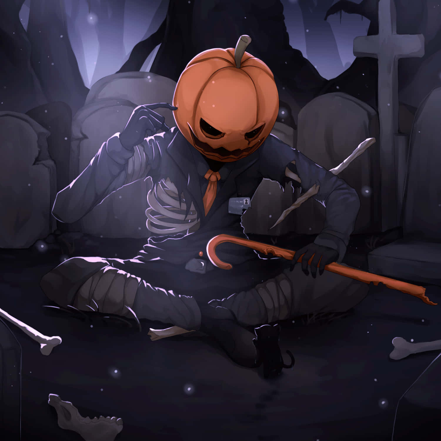 Hombre Calabaza de Halloween Anime PFP Estético Fondos de pantalla