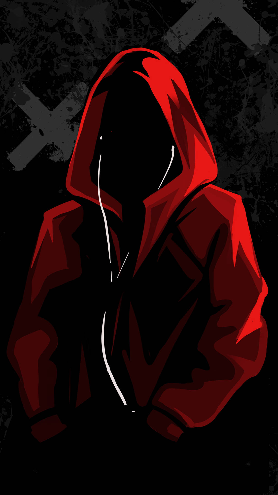 Hombre con sudadera roja y teléfono 8K Fondos de pantalla