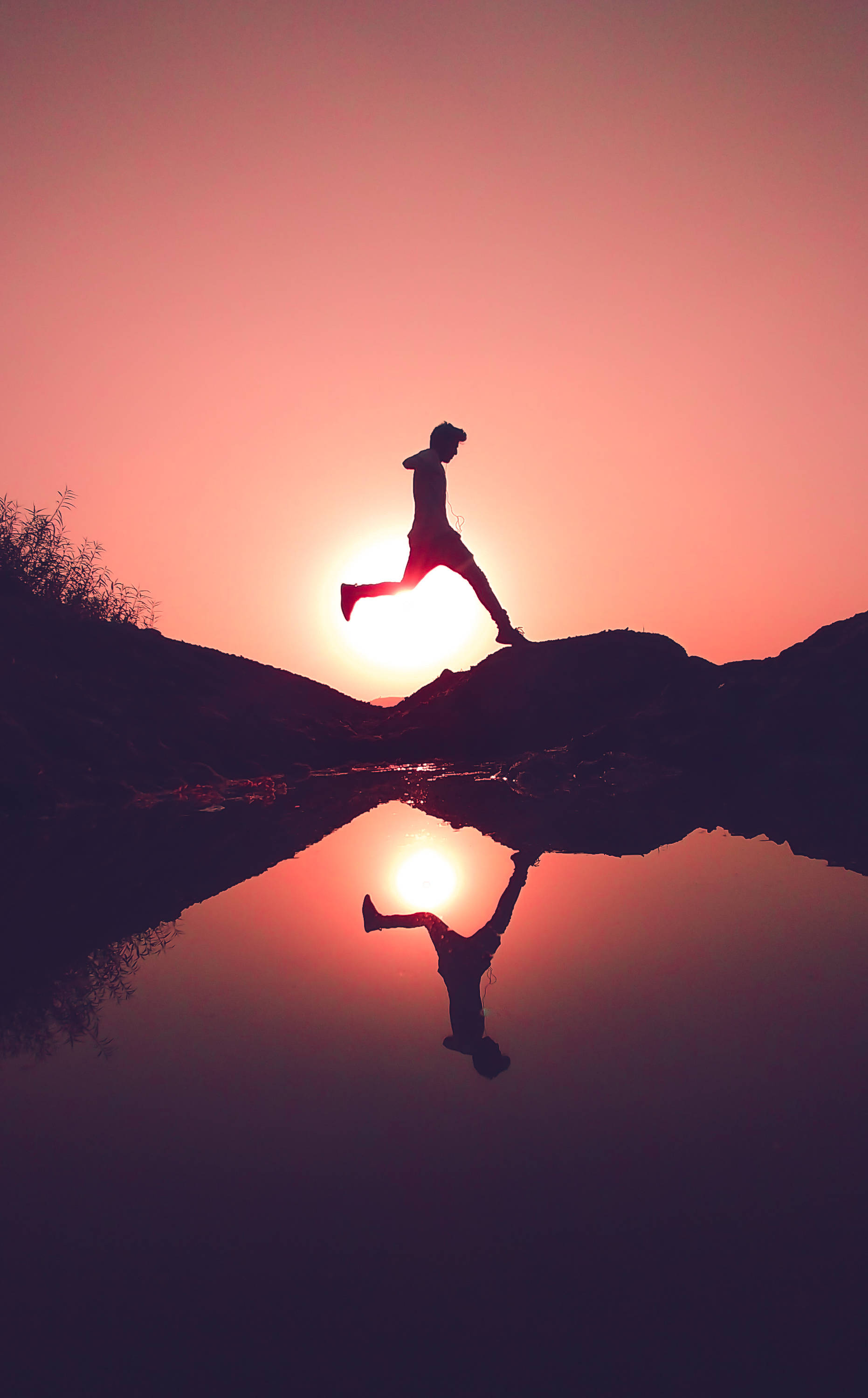 Hombre Parkour al Atardecer Fondos de pantalla