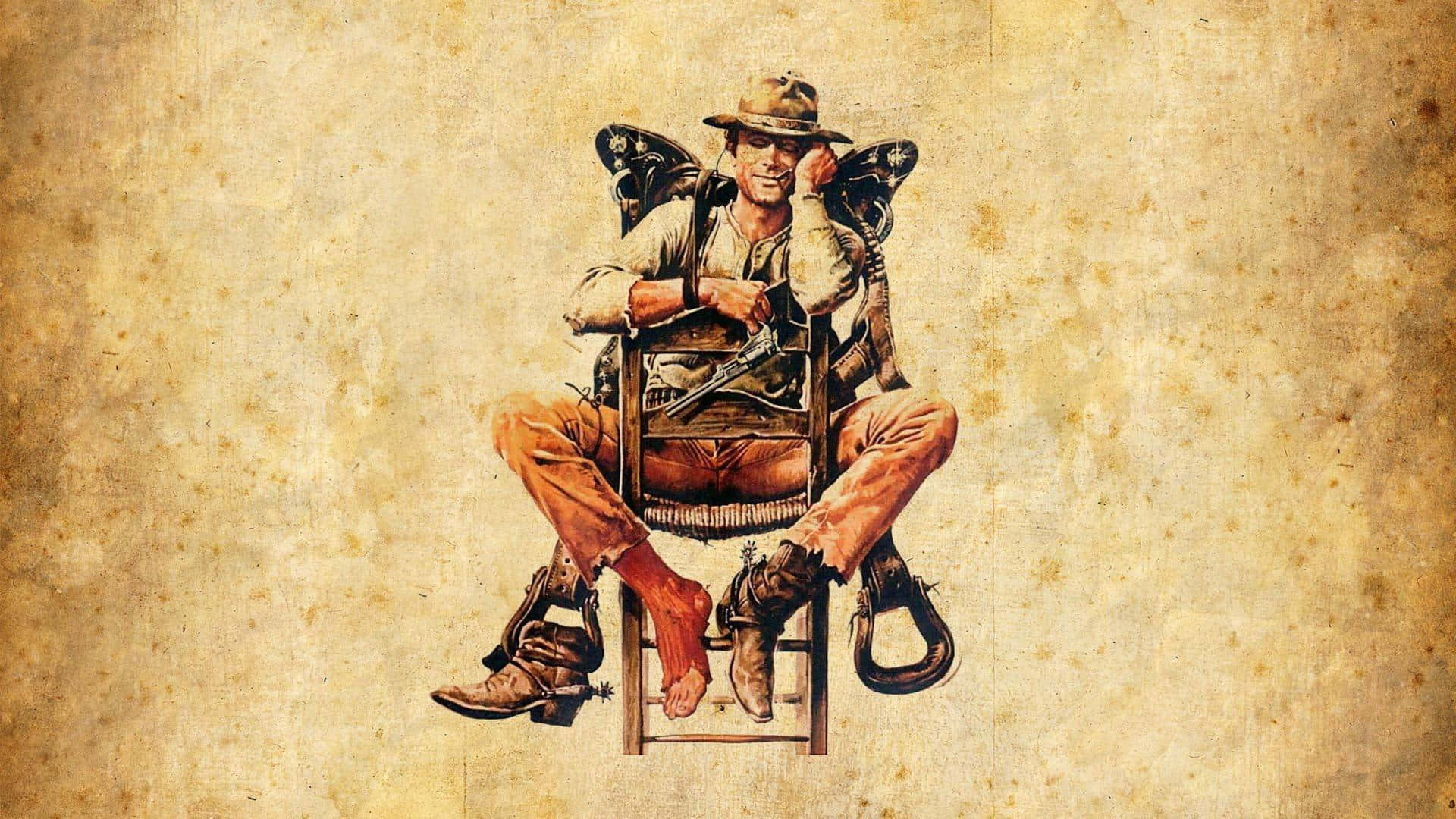 Hombre Vaquero Sentado en Silla Fondos de pantalla