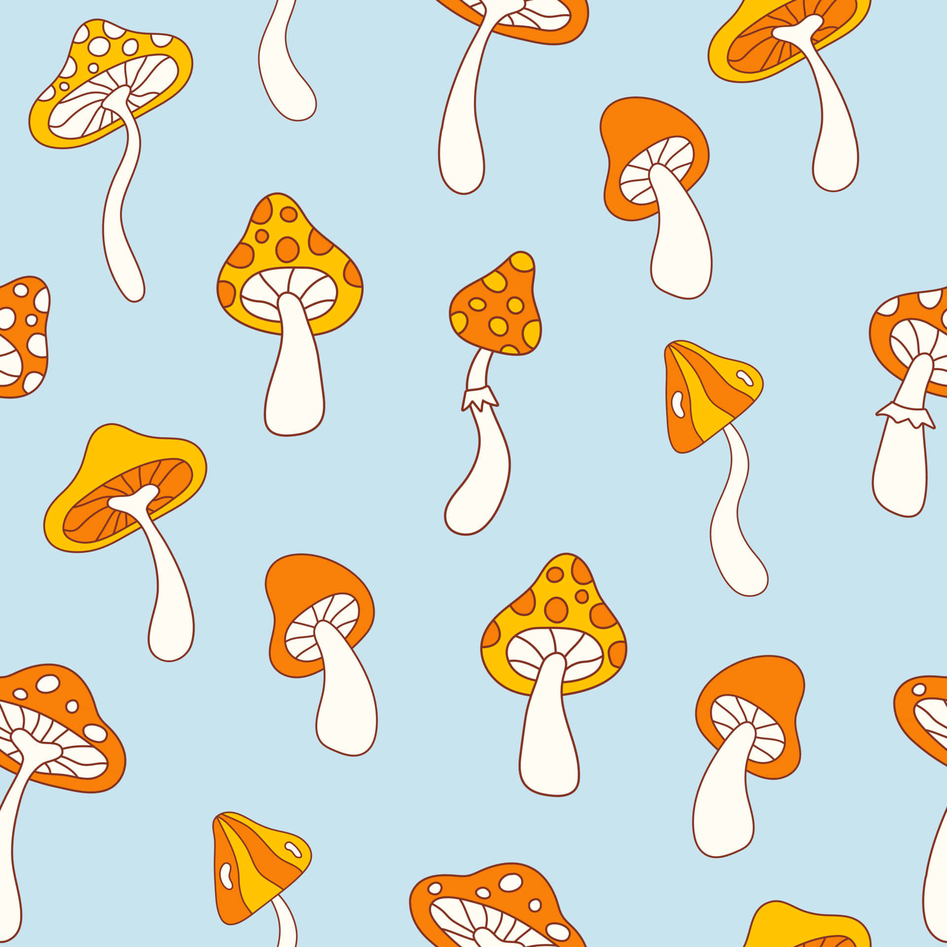 Hongo Vintage Lindo Floral Hippie Fondos de pantalla