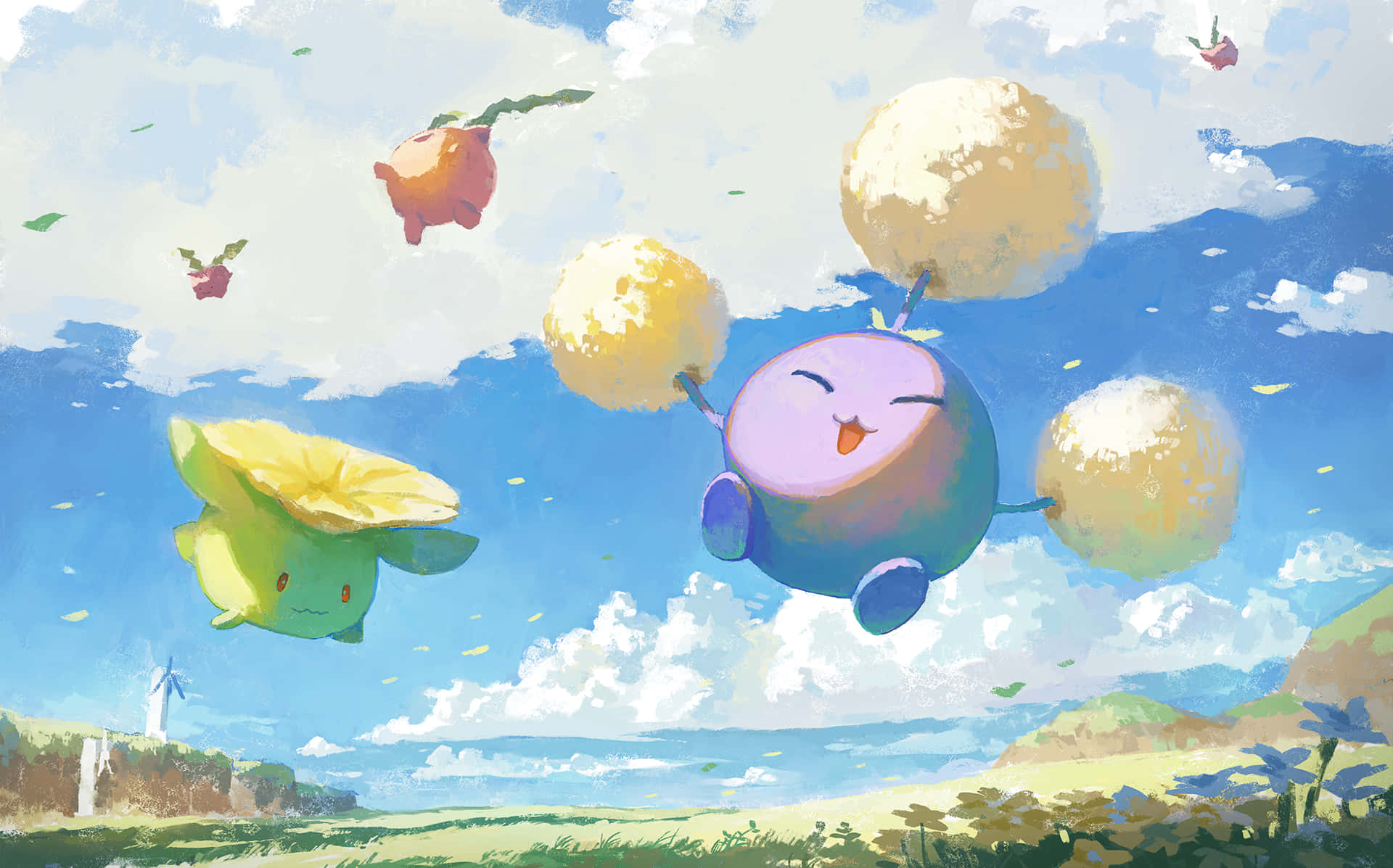 Hoppip, Skiploom y Jumpluff Fondos de pantalla