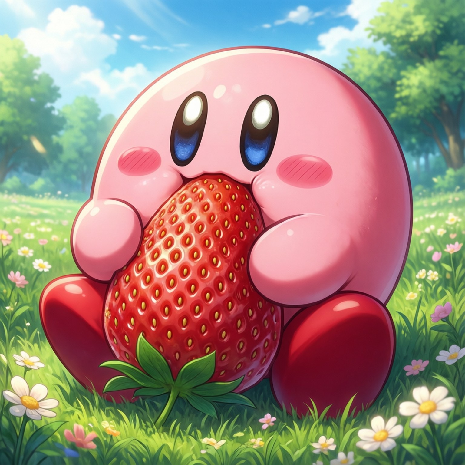 Hora de la merienda con Kirby Fondos de pantalla