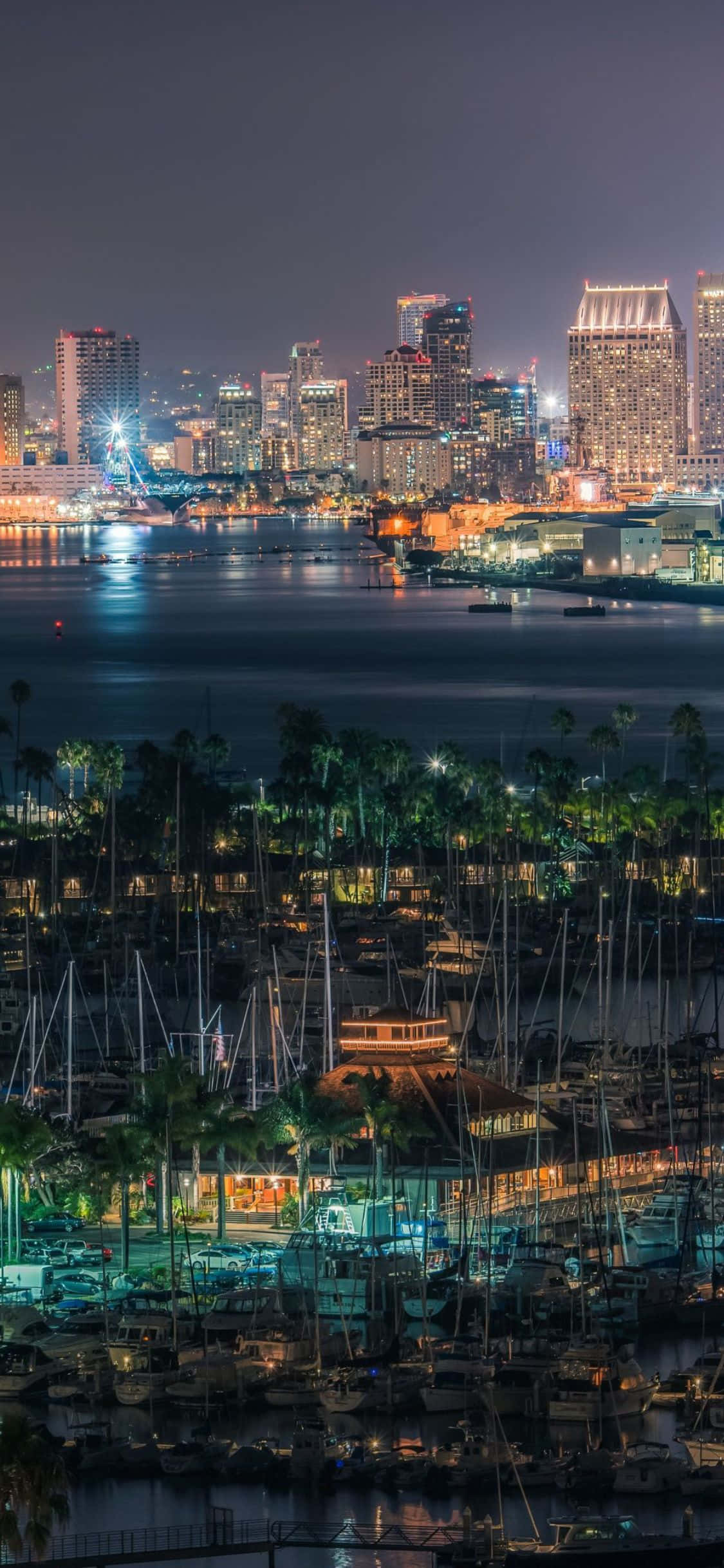 horizonte de la ciudad de San Diego de noche Fondos de pantalla