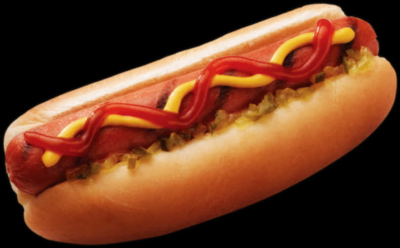 Hot dog clásico con mostaza y kétchup Fondos de pantalla