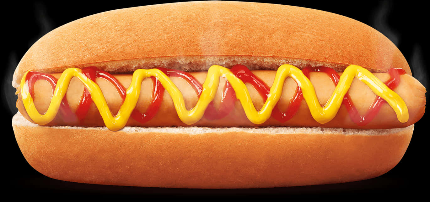 Hot Dog Clásico con Mostaza y Salsa de Tomate Fondos de pantalla