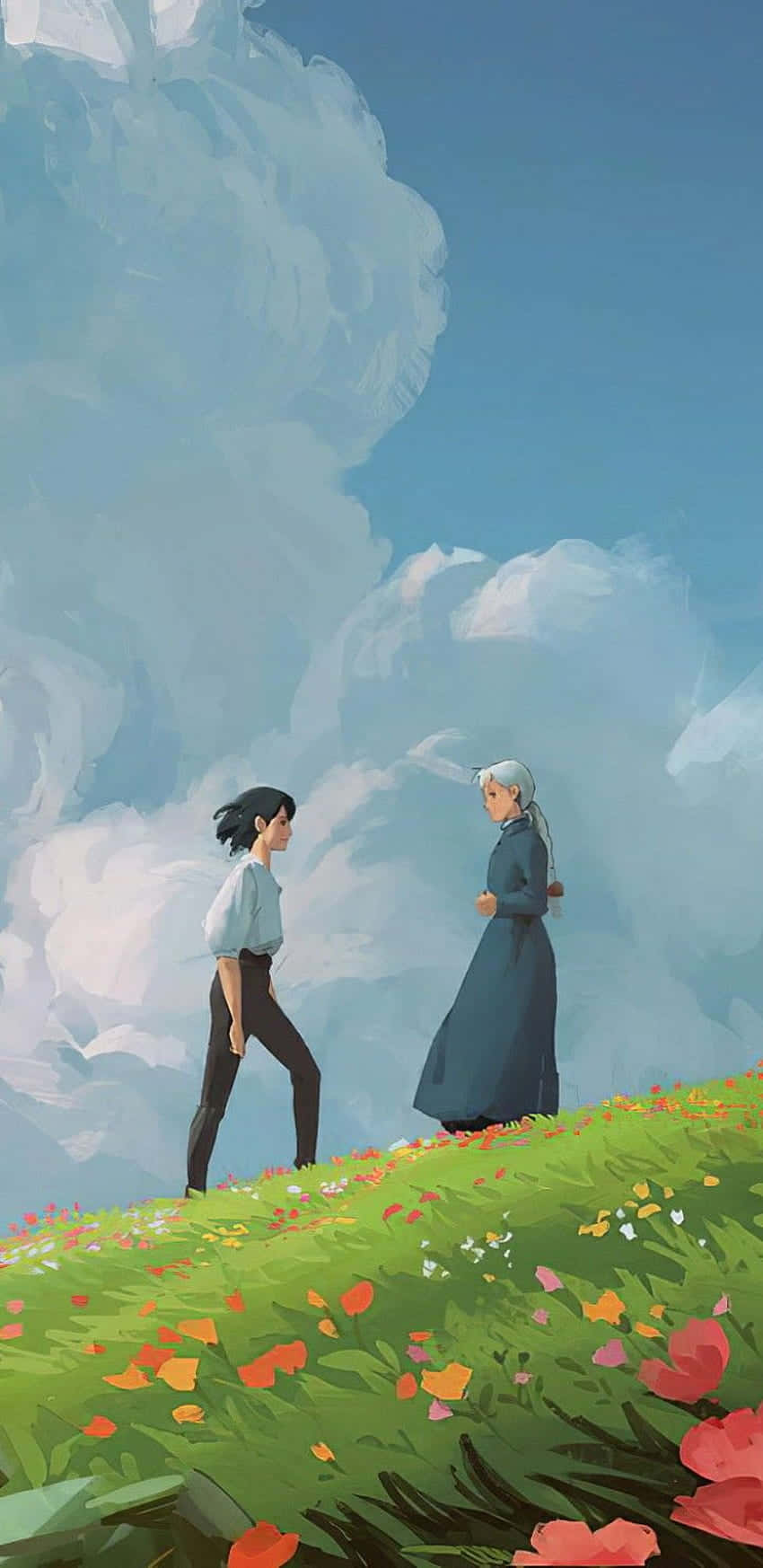 Howl y Sophie de Studio Ghibli para Teléfono Fondos de pantalla