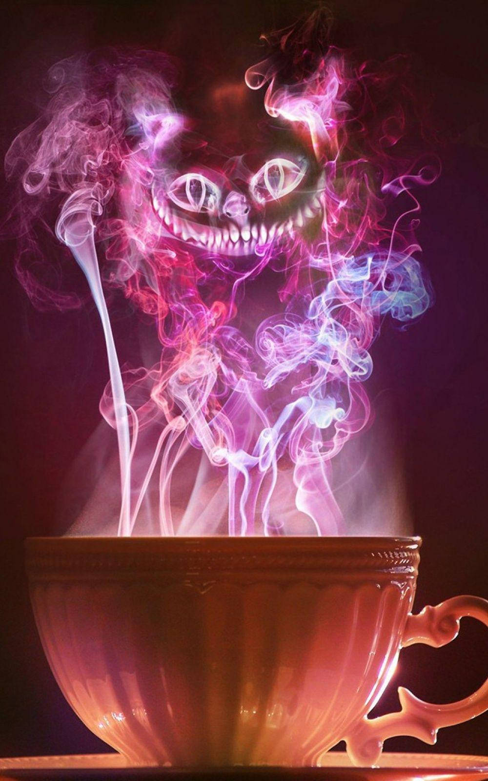 Humo de Gato Cheshire Rosa Neón Fondos de pantalla