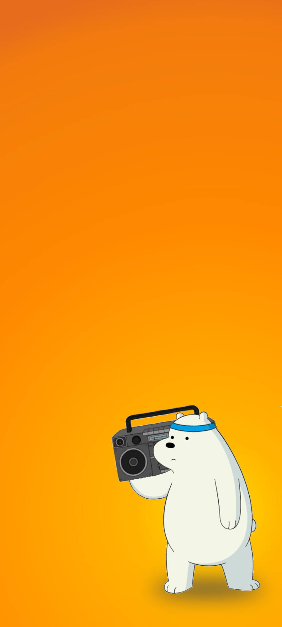 Ice Bear caricatura hip-hop con radio Fondos de pantalla