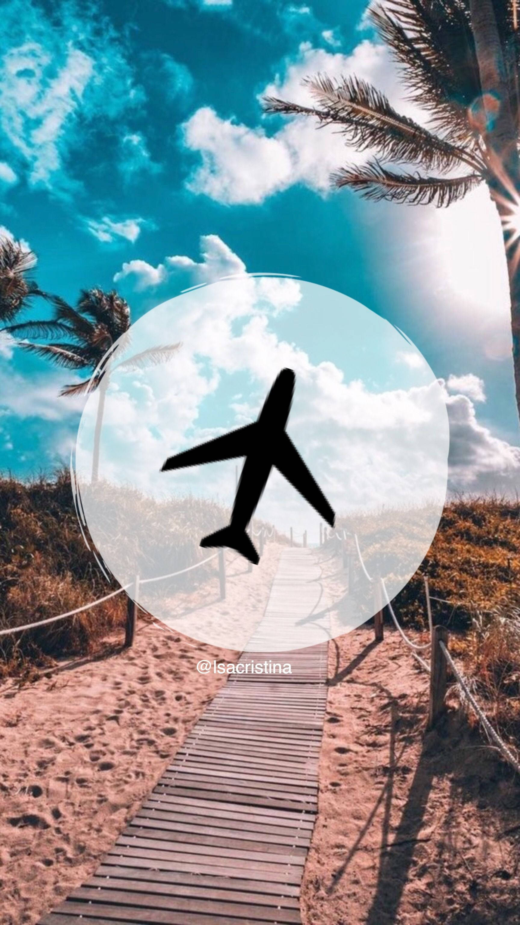 Icono de Avión Estético de Verano Fondos de pantalla