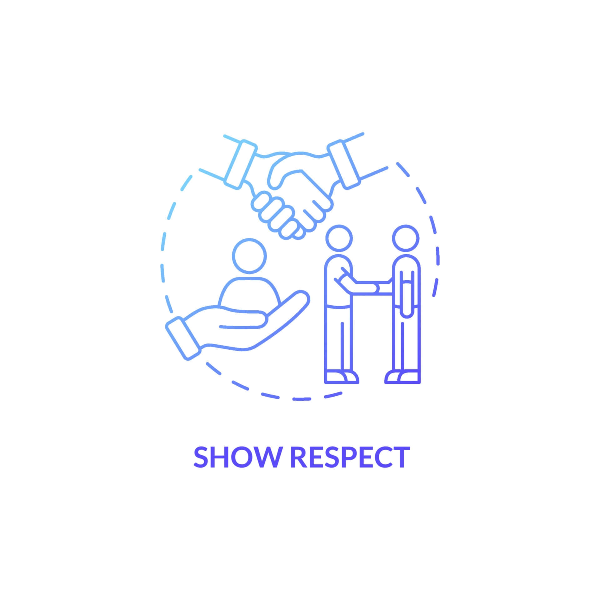icono de línea mostrar respeto Fondos de pantalla
